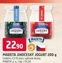 Trefa MADETA JIHOČESKÝ JOGURT 200 g tradiční, 2,5 % tuku nabídka