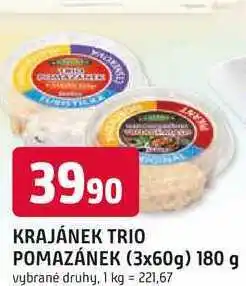 Trefa KRAJÁNEK TRIO POMAZÁNEK (3x60g) 180 g nabídka