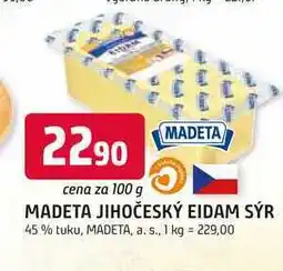 Trefa MADETA JIHOČESKÝ EIDAM SÝR 45% tuku, 100g nabídka