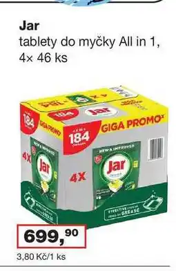 Ráj drogerie Jar tablety do myčky All in 1, 4x 46 ks nabídka