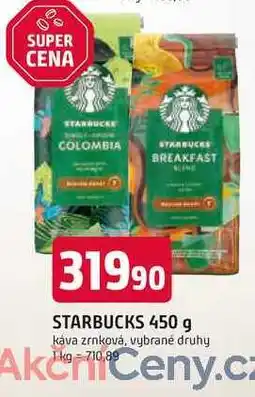 Trefa STARBUCKS 450 g káva zrnková, vybrané druhy nabídka