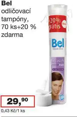 Ráj drogerie Bel odličovací tampóny, 70 ks+20% grátis nabídka