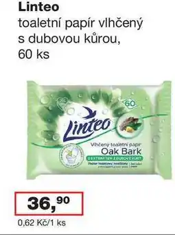 Ráj drogerie Linteo toaletní papír vlhčený s dubovou kůrou, 60 ks nabídka