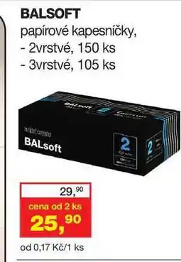 Ráj drogerie BALSOFT papírové kapesníčky, - 2vrstvé, 150 ks nabídka