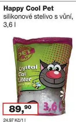 Ráj drogerie Happy Cool Pet silikonové stelivo s vůní, 3,6l nabídka