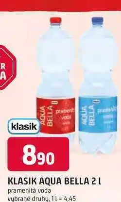 Trefa KLASIK AQUA BELLA 2l pramenitá voda nabídka