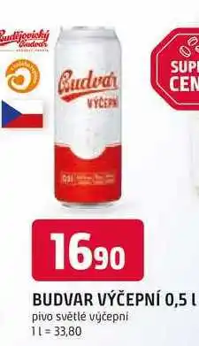 Trefa BUDVAR Pivo světlé výčepní 0,5l 0.5l plechovka nabídka