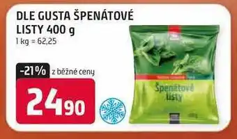 Trefa DLE GUSTA ŠPENÁTOVÉ LISTY 400 g nabídka