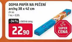 Trefa DOMA PAPÍR NA PEČENÍ archy 38 x 42 cm 24 ks nabídka