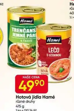 Hruška Hamé hotová jídla konzerva 415 g, vybrané druhy nabídka