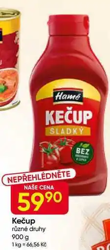 Hruška Hamé Kečup 900g, vybrané druhy nabídka
