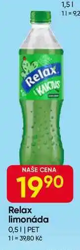 Hruška Relax limonáda 0,5l PET nabídka