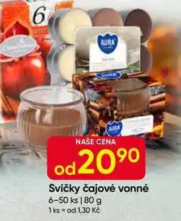 Hruška Svíčky čajové vonné 6-50 ks 80 g nabídka