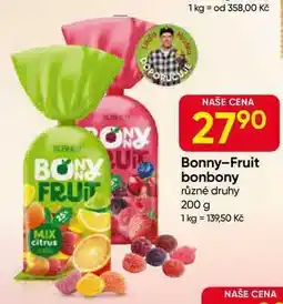 Hruška Bonny-Fruit bonbony různé druhy 200 g nabídka