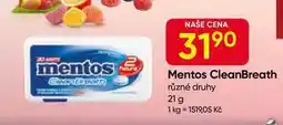 Hruška Mentos CleanBreath různé druhy 21g nabídka