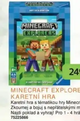 Dráčik Minecraft explorers karetní hra nabídka