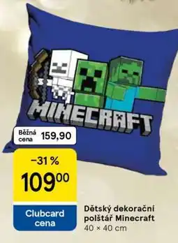 Tesco Dětský dekorační polštář Minecraft nabídka
