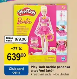Tesco Play-Doh Barbie panenka a tvoření šatů nabídka