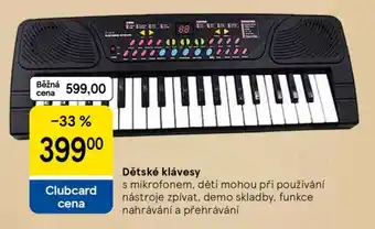 Tesco Dětské klávesy nabídka