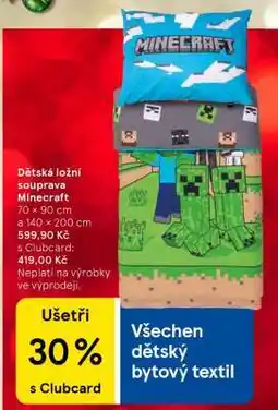 Tesco Dětská ložní souprava Minecraft nabídka
