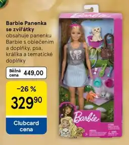Tesco Barbie Panenka se zvířátky nabídka