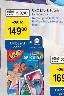 Tesco UNO Lilo & Stitch nabídka