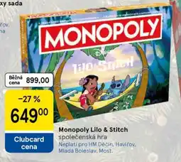 Tesco Monopoly Lilo & Stitch nabídka
