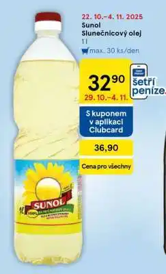 Tesco Sunol slunečnicový olej nabídka