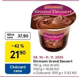 Tesco Ehrmann Grand Dessert nabídka