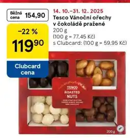 Tesco Tesco Vánoční ořechy v čokoládě pražené nabídka