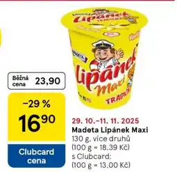 Tesco Madeta Lipánek Maxi nabídka