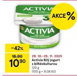Tesco Activia Bílý jogurt s bifidokulturou nabídka