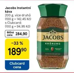 Tesco JACOBS instantní káva nabídka