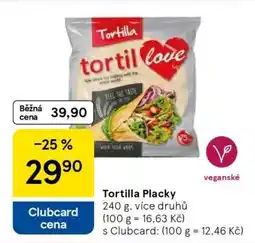 Tesco Tortilla Placky nabídka