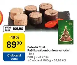 Tesco Paté du Chef Paštiková bonboniéra vánoční nabídka