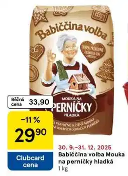 Tesco Babiččina volba Mouka na perníčky hladká nabídka