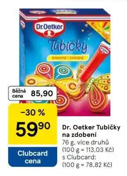 Tesco Dr. Oetker Tubičky na zdobení nabídka