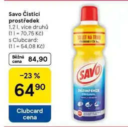 Tesco SAVO Čisticí prostředek nabídka