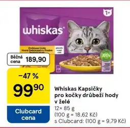 Tesco Whiskas Kapsičky pro kočky drůbeží hody v želé nabídka
