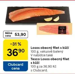 Tesco Losos obecný filet s kůží nabídka