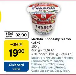 Tesco Madeta Jihočeský tvaroh tučný nabídka