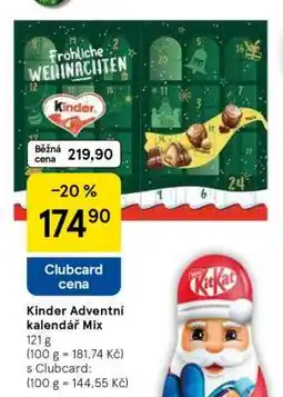 Tesco Kinder Adventní kalendář mix nabídka