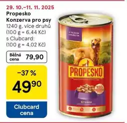 Tesco Propesko Konzerva pro psy nabídka