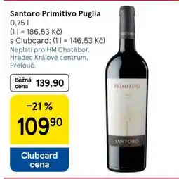 Tesco Santoro Primitivo Puglia nabídka