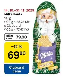 Tesco Milka Santa nabídka