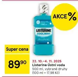Tesco Listerine ústní voda nabídka