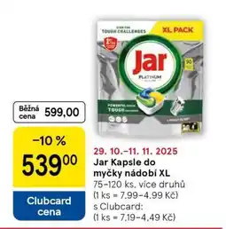 Tesco Jar Kapsle do myčky nádobí XL nabídka