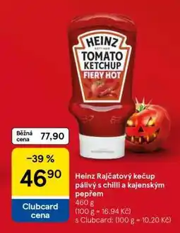 Tesco Heinz Rajčatový kečup pálivý s chilli a kajenským pepřem nabídka