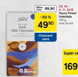 Tesco Tesco Finest čokoláda nabídka