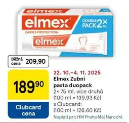 Tesco Elmex Zubní pasta duopack nabídka